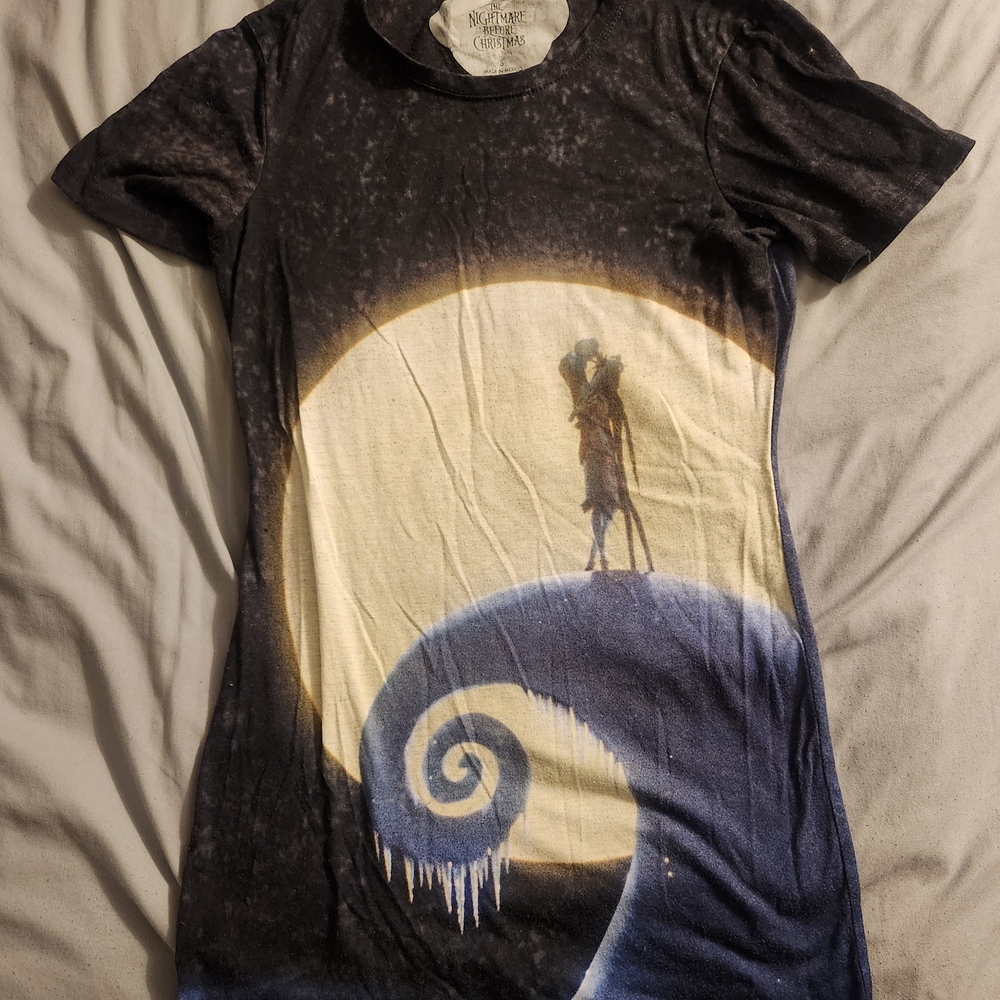 Disney Black and Gray Nightmare Before Christmas Tee